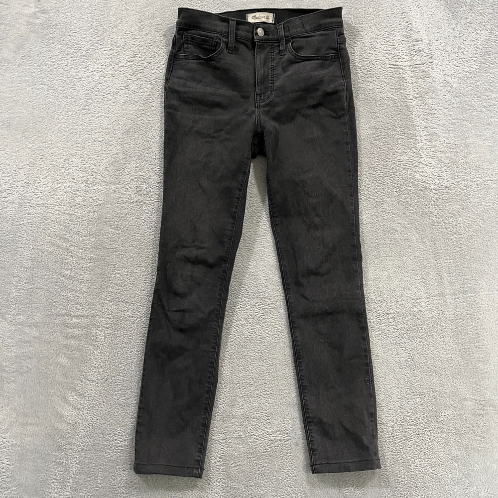 Madewell Roadtripper Jeans Womens 25 Black Denim Stretch Skinny Leg Streetwear